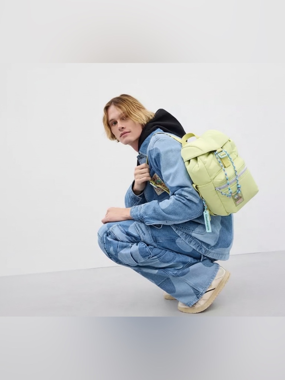 Coachtopia mini loop Backpack in lime green and Dust bag - Picture 5 of 16